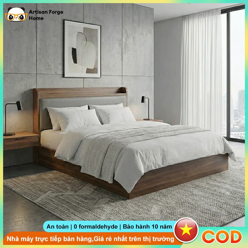 Đánh giá & Review Giường Gỗ Giường Gỗ Nguyên 1.2m/1.5m/1.8m Sản Xuất Bền Đẹp Thích Hợp Cho Nội Thất Phòng Ngủ